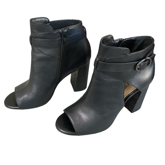 GIANNI BINI - STYLE: VIKTORY - SIZE 7 - PEEP TOE BOOTIES SHOOTIES - BLACK S5 - Picture 3 of 11